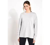 Sweaty Betty Womens Light Grey Marl After Class Long-sleeve Organic-cotton Sweatshirt M