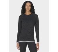 Sweaty Betty Women's Animal Crew Neck Base Layer Top - Grey Leo Jacquard - Size: XS