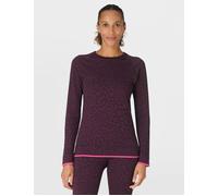 Sweaty Betty Women's Animal Crew Neck Base Layer Top - Purple Leo Jacquard - Size: XL