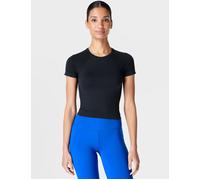 Sweaty Betty Women's Athlete Crop Seamless Gym T-Shirt - Black - Size: Large