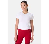 Sweaty Betty Women's Athlete Crop Seamless Workout T-Shirt - White - Size: Medium
