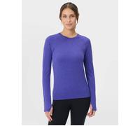 Sweaty Betty Women's Athlete Seamless Workout Long Sleeve Top - Aura Blue/Rich Blue Marl - Size: XS