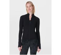 Sweaty Betty Women's Athlete Seamless Workout Zip Up - Black - Size: XL