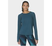 Sweaty Betty Women's Breathe Easy Mesh Long Sleeve Top - Deep Green - Size: XL