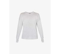 Sweaty Betty Womens Light Grey Marl After Class Long-sleeve Organic-cotton Sweatshirt L