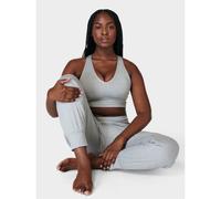 Sweaty Betty Womens Light Grey Marl Gaia Yoga Bra