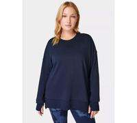 Sweaty Betty Womens Navy Blue After Class Longline Sweatshirt