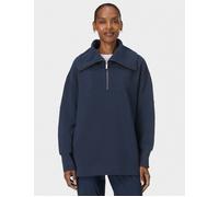 Sweaty Betty Women's Peaceful Rib Half Zip Sweatshirt - Navy Blue - Size: XL