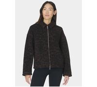 Sweaty Betty Women's Plush Collared Fleece - Large Brown Leopard Print - Size: XS