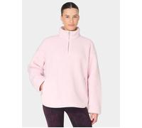 Sweaty Betty Women's Plush Half Zip Fleece - Frost Pink - Size: Large