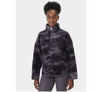 Sweaty Betty Women's Plush Half Zip Fleece - Grey Moon Texture Print - Size: Medium