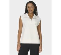 Sweaty Betty Women's Sand Wash CloudWeight Half Zip Sleeveless Pullover - Coconut Cream - Size: XL