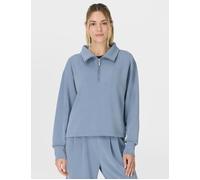 Sweaty Betty Women's Sand Wash Half Zip Crop Sweatshirt - Luxe Blue - Size: Small