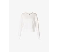 Sweaty Betty Womens Sweaty Betty After Class Cropped Stretch-Woven Jumper Lily White L