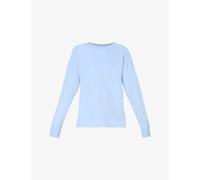 Sweaty Betty Womens Sweaty Betty After Class Longline Cotton-Blend Sweatshirt Breeze Blue M