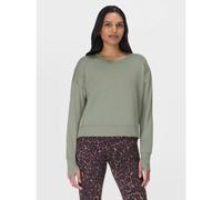 Sweaty Betty Womens Willow Green After Class Crop Sweatshirt
