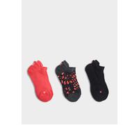 Sweaty Betty Women's Workout Trainer Socks 3 Pack - Black Luxe Leopard Print - Size: 2-5