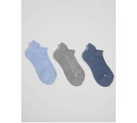 Sweaty Betty Women's Workout Trainer Socks 3 Pack - Grey Marl/Luxe Blue/Glacier Blue - Size: 2-5