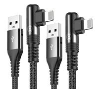 SWECENT 90 Degree Angle Lightning Fast Charging Cable (2 Pack, 1M) - Compatible with iPhone 14/13/12/11/XS/XR/X/8/7/6/SE/iPad