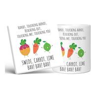 Swede Carrot Lime Funny Mug, Birthday Presents for Men or Women, Mens Gifts, Coffee Mug, Leaving Gift for Colleague Women, Novelty Gift, Secret Santa Gift, Joke Gifts, England Football Mug, 11+Coaster