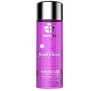 Swede Fruity Love Massage Oil Mix Flavored Erotic Warming Body Oil Foreplay Sensual Massage Oil for Couples Yoni Relaxing Lotion Romatic Date Night Therapy 60 ml (60ml, Raspberry and Rhubarb)