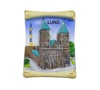 Sweden 3D Lund Fridge Magnet Souvenir Gift,Resin Handmade Sweden Refrigerator Magnet Home & Kitchen Decoration Collection