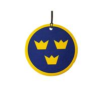 Sweden Air Force Roundel Car Air Freshener (Crest/Insignia/Emblem/Fun Xmas Christmas Stocking Filler/Secret Santa/Novelty Scented Gift)