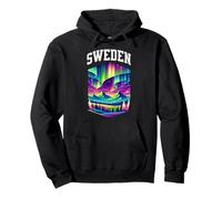 Sweden Aurora Borealis Northern Lights Vacation Souvenir Pullover Hoodie