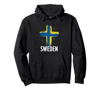 SWEDEN Bold Brush Stroke Flag Pullover Hoodie