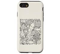 Sweden Doodles Stockholm Malmö Köttbullar Europe Hygge Case for iPhone SE (2020) / 7/8