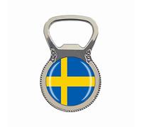 Sweden Flag Beer Bottle Opener Fridge Refrigerator Magnet Metal Glass Crystal Travel Souvenir Gift Home Decoration