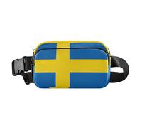 Sweden Flag Cute Crossbody Bag Waist Packs for Women Men Large Capacity with Adjustable Strap for Workout Running Hiking bolso de lado para, Sweden flag, Modern