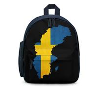 Sweden Flag Map Travel Backpack Casual Daypack Shoulder Bag with Adjustable Straps for Hiking