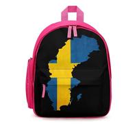 Sweden Flag Map Travel Backpack Casual Daypack Shoulder Bag with Adjustable Straps for Hiking