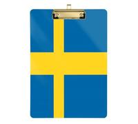 Sweden Flag mini clipboard case Waterproof for Soccer Truck Driver Size 9 x 12