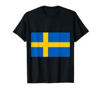 Sweden Flag Swedish Sverige Nordic Cross Swede Pride Value Graphic T-Shirt