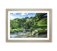 Sweden Forest & Lake Landscape (2) Framed Print | A2 Oak Framed Wall Art | Ready to Hang | Modern Landscape Picture | Living Room Bedroom Lounge Office