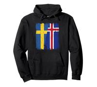 Sweden Iceland Half Flag Swedish Icelandic Jersey Pullover Hoodie