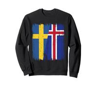 Sweden Iceland Half Flag Swedish Icelandic Jersey Sweatshirt