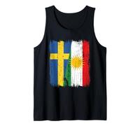 Sweden Kurdistan Half Flag Swedish Kurdish Heritage Jersey Tank Top