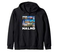 Sweden Malmö Souvenir/Malmo Zip Hoodie