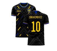 Sweden Men's 2025/26 Away Concept Football Kit - Libero - Ibrahimovic 10 in Black | Size: Small Sweden Black S