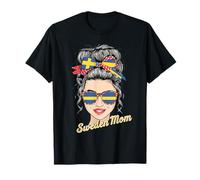 Sweden Mom Retro Style Sunglasses Swedish Pride Design T-Shirt
