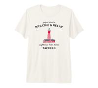 Sweden, Pater Noster Lighthouse, Breathe and Relax, Drawing Premium T-Shirt