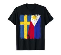Sweden Philippines Half Flag Swedish Filipino Jersey T-Shirt