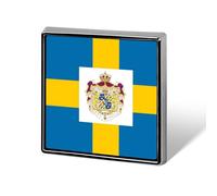 Sweden Royal FLag Funny Lapel Pins Square Brooch Tie Suit Dress Accessories for Men Women Wedding Birthday