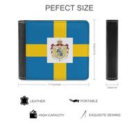 Sweden Royal Flag Printed Wallets Bifold Wallet Change Cash Bag with Multiple Card Slots for Men and Women
