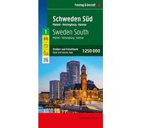 Sweden South Road and Leisure Map 1:250,000 scale: Malmo - Helsingborg - Kalmar