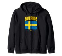Sweden Sverige Swedish Scandinavia Vacation Souvenir Swedish Zip Hoodie