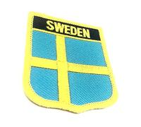 Sweden Swedish EU Scandinavia Flag Iron On Embroidered Fabric Sew On Patch Pack of 1